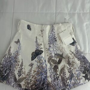 White and Purple Mini Skirt